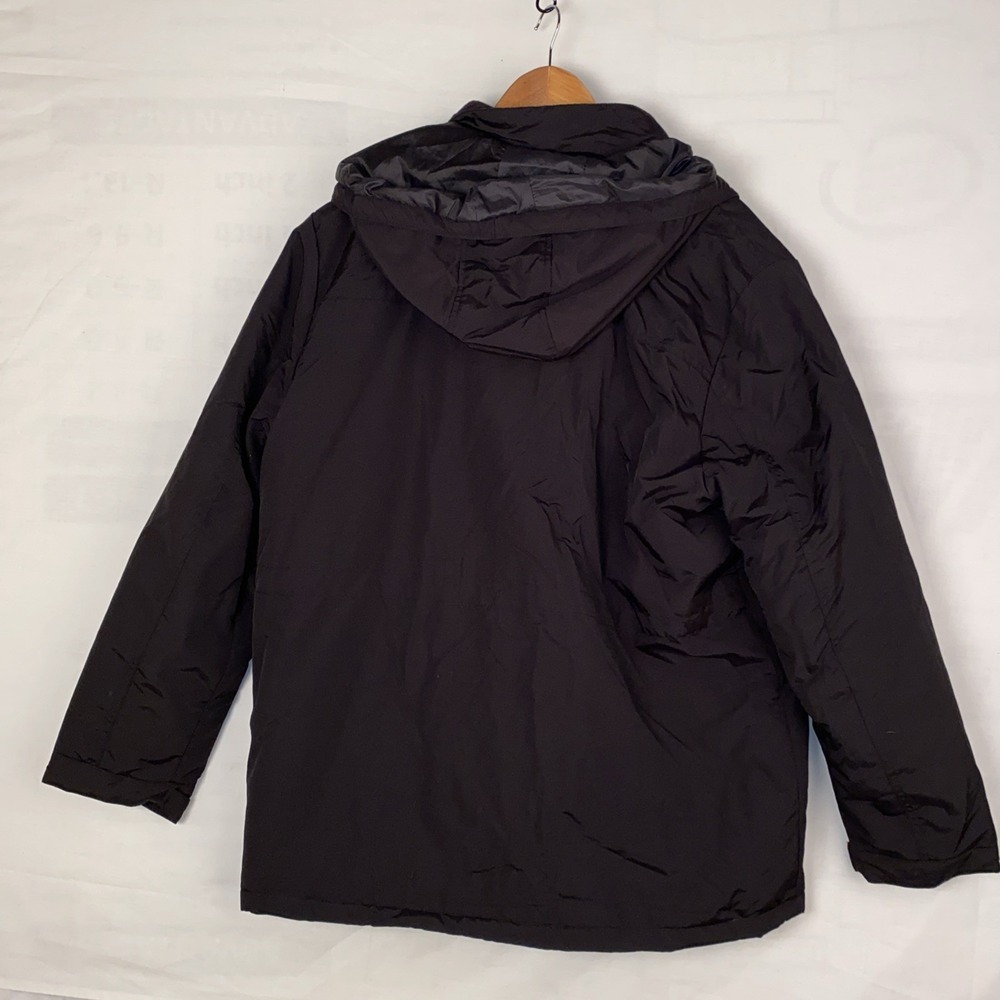 Outdoor Life Winter Coat Men's L Black Polyester Hooded Parka - Picture 4 of 13